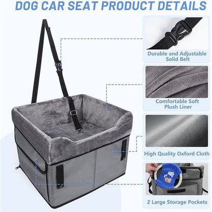 Car Pet Mat-Fabric a Must-Have for Small Dogs in the Car Stain-Resistant Portable Dog Booster Seat and In-Car Kennel