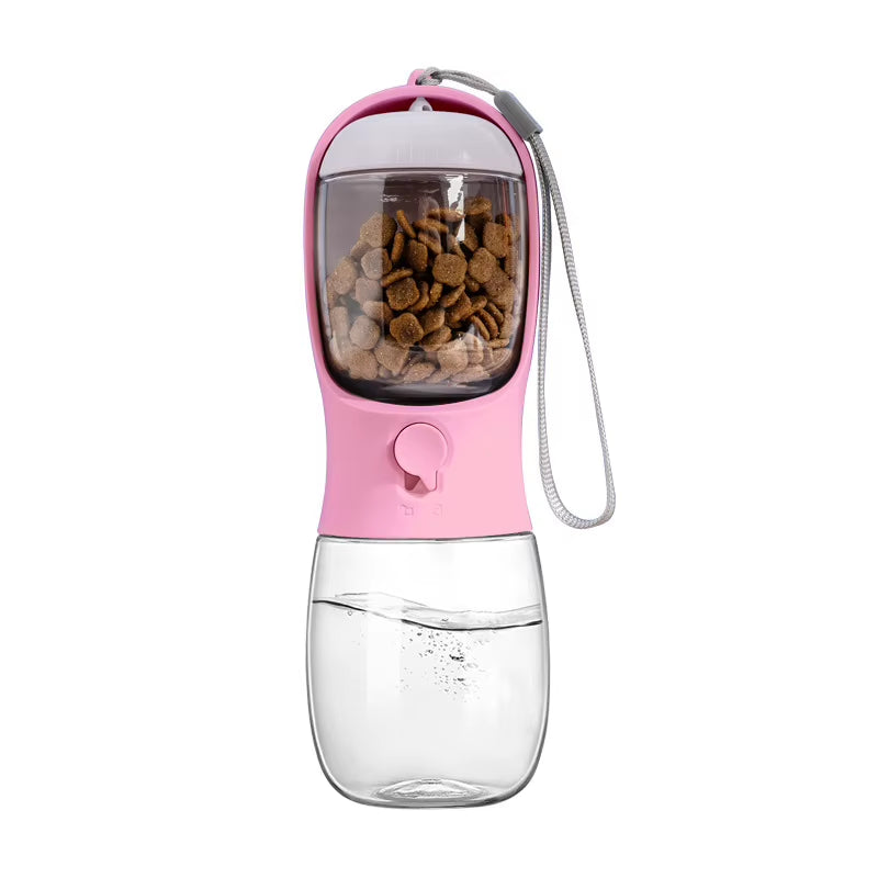 Petop 3-In-1 Portable Pet Water Bottle Food Container Activated Carbon Filter Leakproof Waterproof Plastic Solid Food Grade BPA