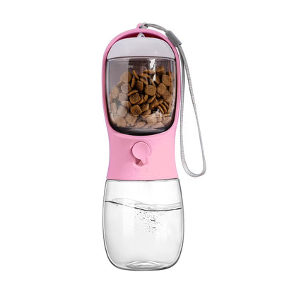 Petop 3-In-1 Portable Pet Water Bottle Food Container Activated Carbon Filter Leakproof Waterproof Plastic Solid Food Grade BPA