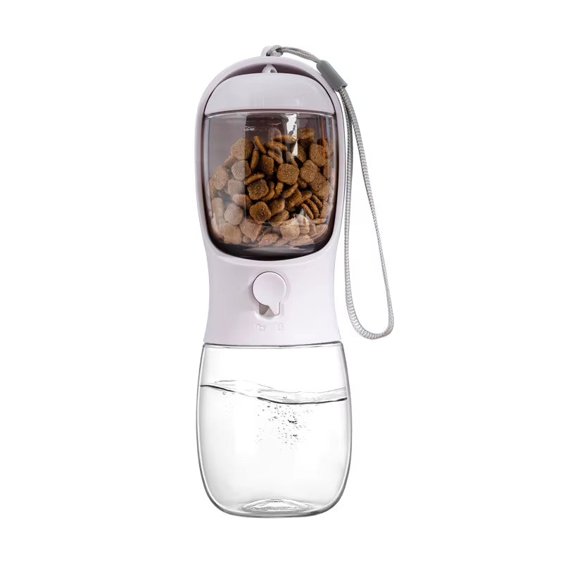 Petop 3-In-1 Portable Pet Water Bottle Food Container Activated Carbon Filter Leakproof Waterproof Plastic Solid Food Grade BPA