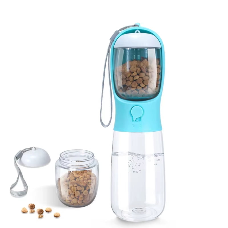 Petop 3-In-1 Portable Pet Water Bottle Food Container Activated Carbon Filter Leakproof Waterproof Plastic Solid Food Grade BPA